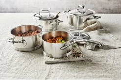 Demeyere - 4 Delige Pannenset (Kookpan ø 16 / 18 / 20 Cm + Steelpan ø 16 Cm) + Deksels Atlantis 7 - RVS -Westmark Winkel 000022503