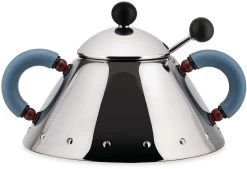 Alessi Suikerpot - Met Lepel - 9097 - Blauw - 200 Ml - Door Micheal Graves