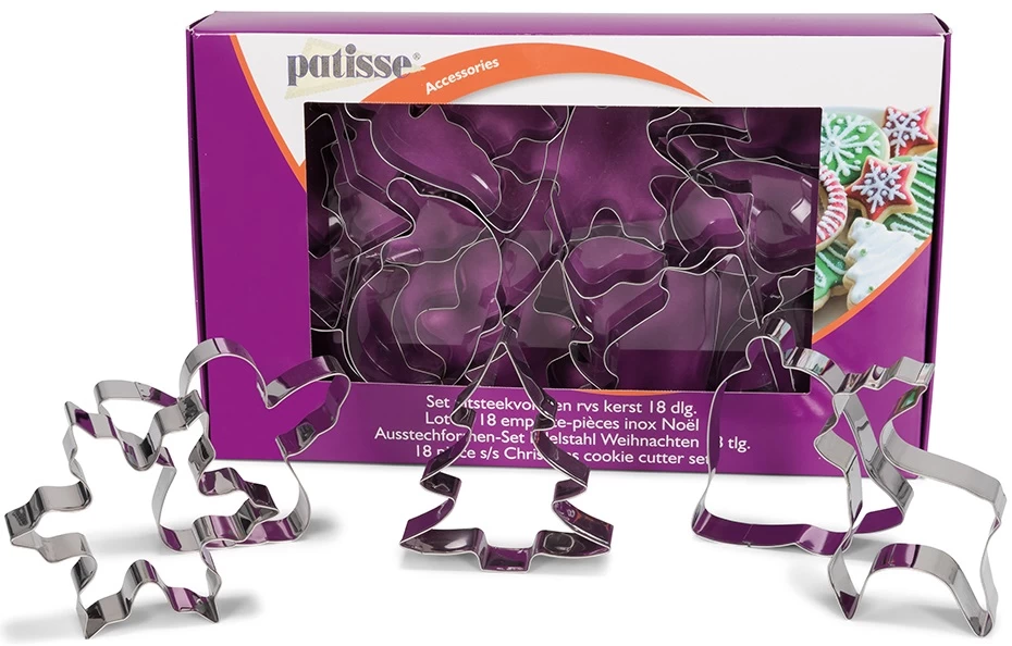 Patisse Uitsteekvormpjes RVS 18-delig 3 Patisse Uitsteekvormpjes RVS 18-delig
