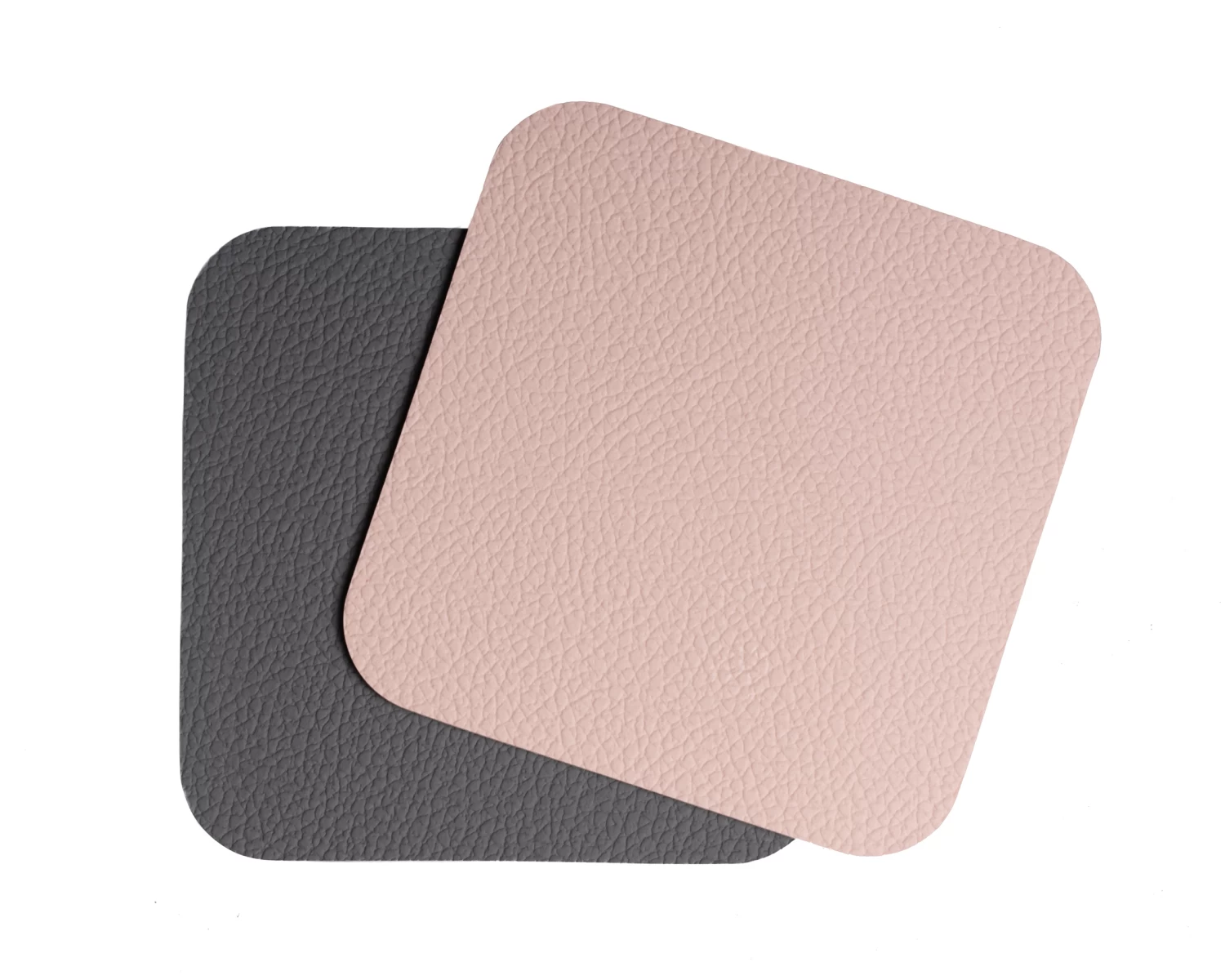 Jay Hill Onderzetters - Vegan Leer - Grijs / Roze - Dubbelzijdig - 10 X 10 Cm - 6 Stuks 4 Jay Hill Onderzetters - Vegan Leer - Grijs / Roze - Dubbelzijdig - 10 X 10 Cm - 6 Stuks - Afbeelding 2
