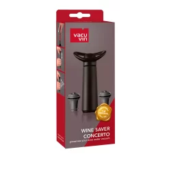 Vacu Vin Wijnpomp Met 2 Wijnstoppers - Wine Saver Concerto - Zwart -Westmark Winkel 09875606 Wine Saver Concerto 1 Pump 2 Stoppers Pack