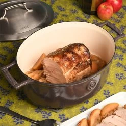 Saveur Selects Braadpan Ovaal Voyage - Rabbit Grey - ø 30 Cm / 5.6 Liter - Geëmailleerde Anti-aanbaklaag -Westmark Winkel 1 3 19