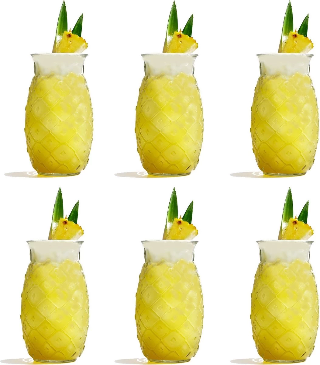 Cocktailglas / Tiki Ananas Glas - 400 Ml - 6 Stuks 3 Cocktailglas / Tiki Ananas Glas - 400 Ml - 6 Stuks