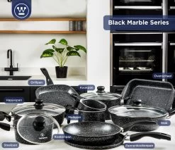Westinghouse Pannenset Black Marble (Grillpan 28 Cm + Wokpan ø 30 Cm) - Inductie En Alle Andere Warmtebronnen -Westmark Winkel 1200x1036 1