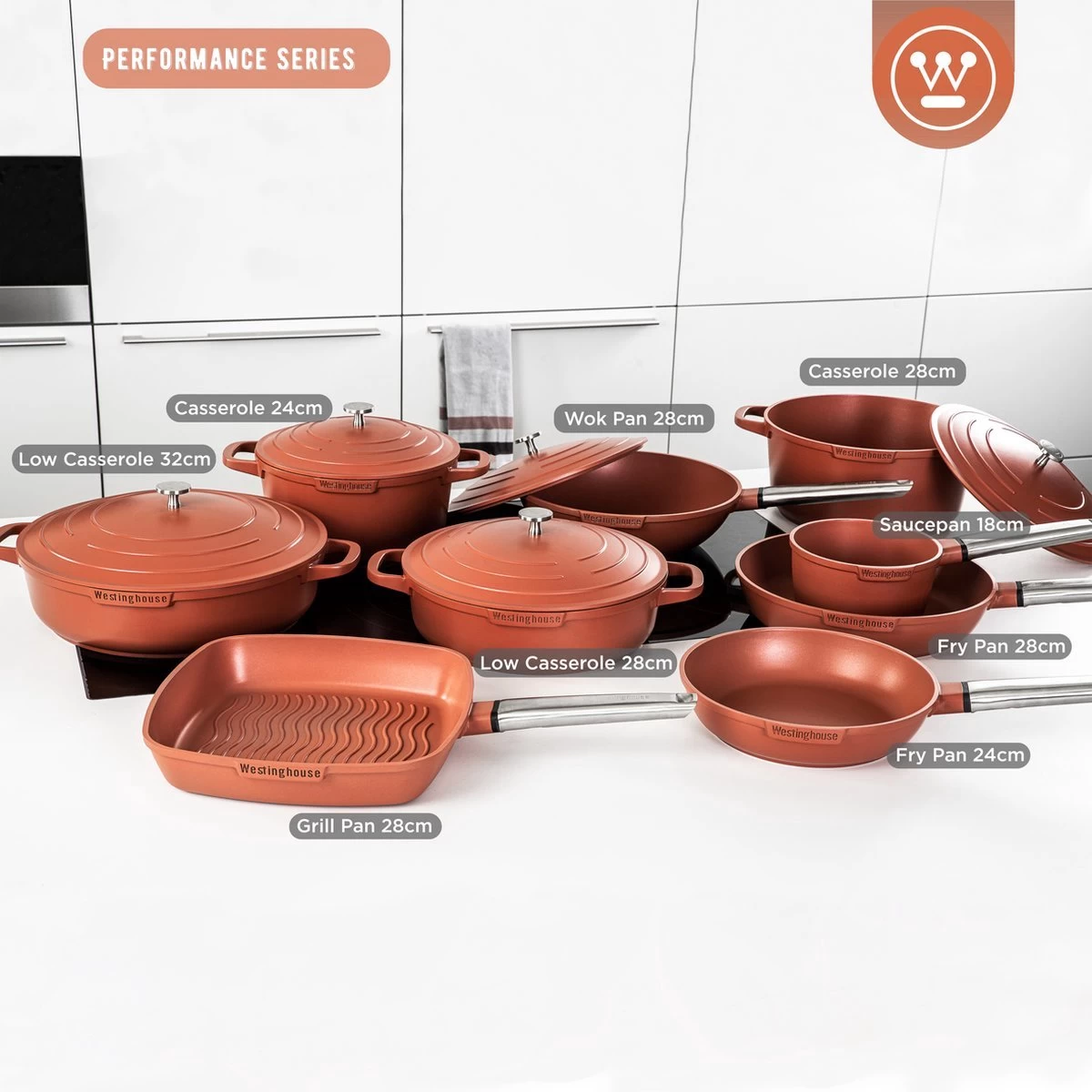 Westinghouse Koekenpannenset Performance - ø 24 En 28 Cm - Rood - Inductie En Alle Andere Warmtebronnen 9 Westinghouse Koekenpannenset Performance - ø 24 En 28 Cm - Rood - Inductie En Alle Andere Warmtebronnen - Afbeelding 7
