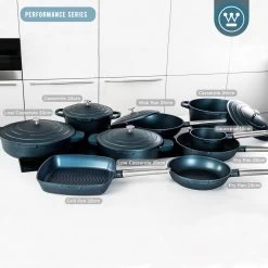 Westinghouse Pannenset Performance (Wokpan + Grillpan) ø 28 Cm - Blauw - Inductie En Alle Andere Warmtebronnen -Westmark Winkel 1200x1200 37