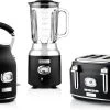 Westinghouse Retro Waterkoker + Broodrooster 4 Sleuven + Blender - Zwart -Westmark Winkel 1200x793