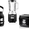 Westinghouse Retro Waterkoker + Broodrooster 2 Sleuven + Blender - Zwart -Westmark Winkel 1200x797