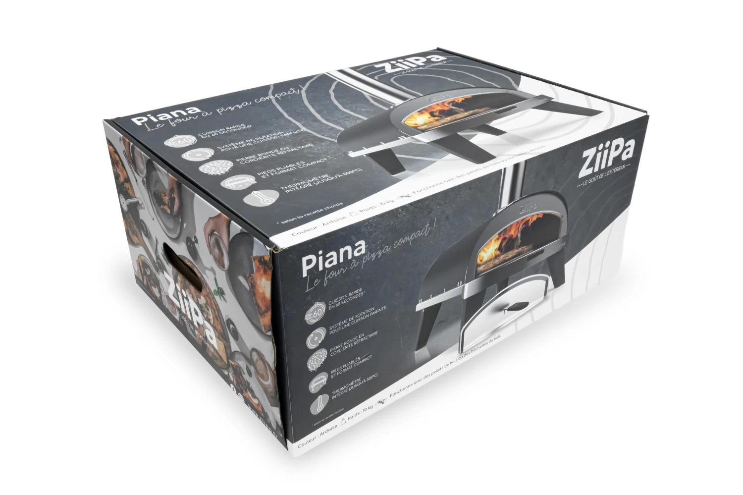ZiiPa Pizza Oven Piana - Houtgestookt - Met Thermometer - Leisteen - Voor ø 30 Cm Pizza's - Roterende Pizzasteen 11 ZiiPa Pizza Oven Piana - Houtgestookt - Met Thermometer - Leisteen - Voor ø 30 Cm Pizza's - Roterende Pizzasteen - Afbeelding 9