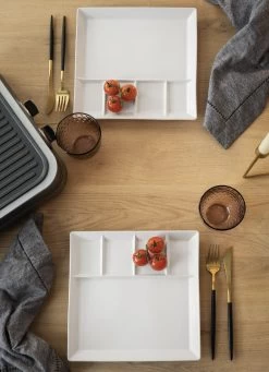 Fonduebord / Gourmetbord - 5 Vakken - Wit - 24 X 24 Cm 9 Fonduebord / Gourmetbord - 5 Vakken - Wit - 24 X 24 Cm -Westmark Winkel 2 gourmet bord 2