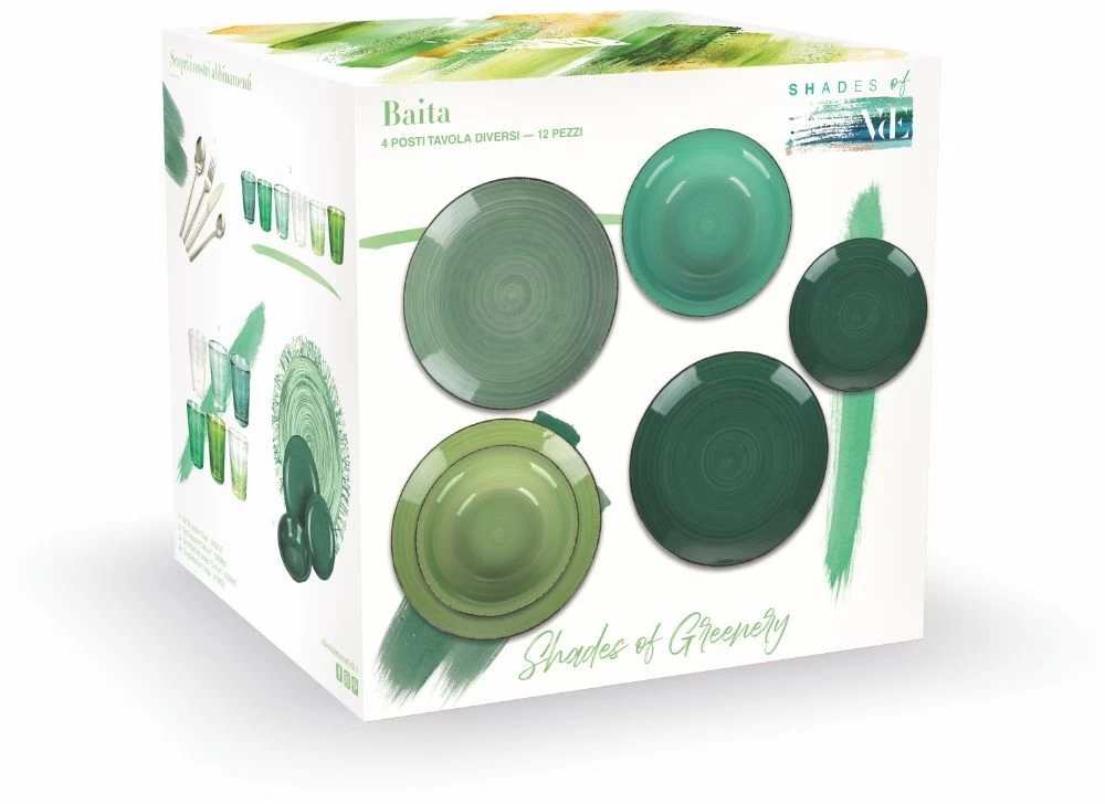 Villa D'Este Serviesset Baita - Greenery - 12-delig / 4 Personen 10 Villa D'Este Serviesset Baita - Greenery - 12-delig / 4 Personen - Afbeelding 8