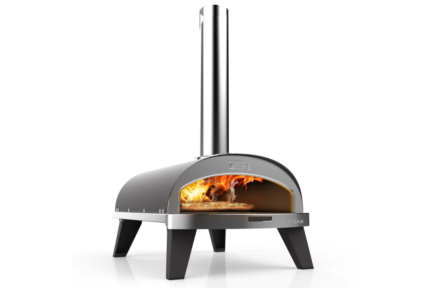 ZiiPa Pizza Oven Piana - Houtgestookt - Met Thermometer - Leisteen - Voor ø 30 Cm Pizza's - Roterende Pizzasteen 3 ZiiPa Pizza Oven Piana - Houtgestookt - Met Thermometer - Leisteen - Voor ø 30 Cm Pizza's - Roterende Pizzasteen