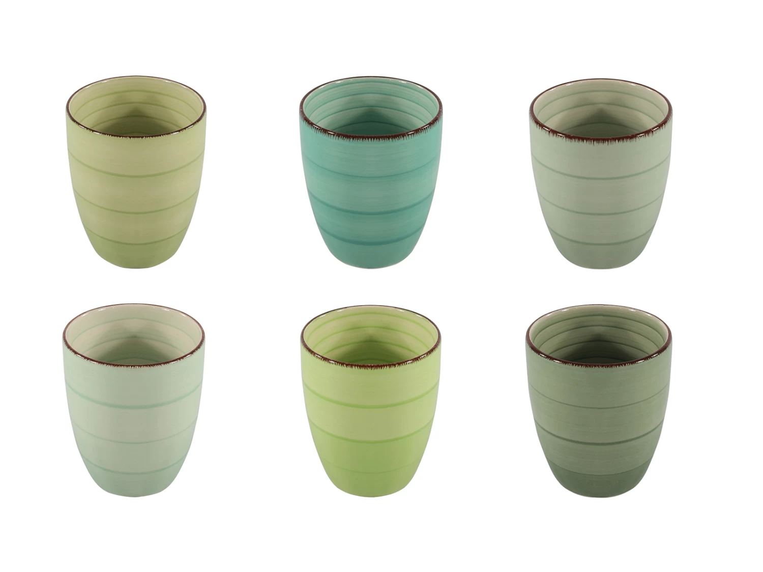 Studio Tavola Bekers Summer Green 350 Ml - 6 Stuks 3 Studio Tavola Bekers Summer Green 350 Ml - 6 Stuks
