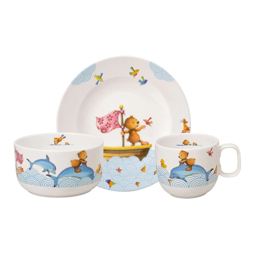 Villeroy & Boch Kinderservies Happy As A Bear - 3-delig 4 Villeroy & Boch Kinderservies Happy As A Bear - 3-delig - Afbeelding 2
