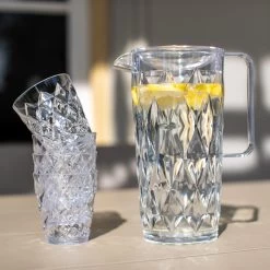 Koziol Schenkkan / Karaf - Onbreekbaar Superglas - Crystal 1.6 Liter Met 4 Waterglazen - 250 Ml -Westmark Winkel 4007 crystal set 535 os