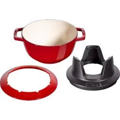 Staub Fondueset Kersenrood - ø 20 Cm / 2.36 Liter -Westmark Winkel 40511 975 0 6