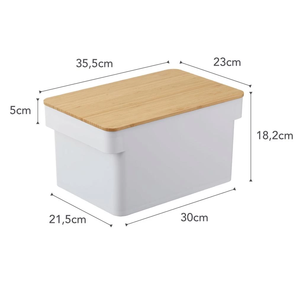 Yamazaki Broodtrommel Met Messenhouder Tower Wit 7 Yamazaki Broodtrommel Met Messenhouder Tower Wit - Afbeelding 5