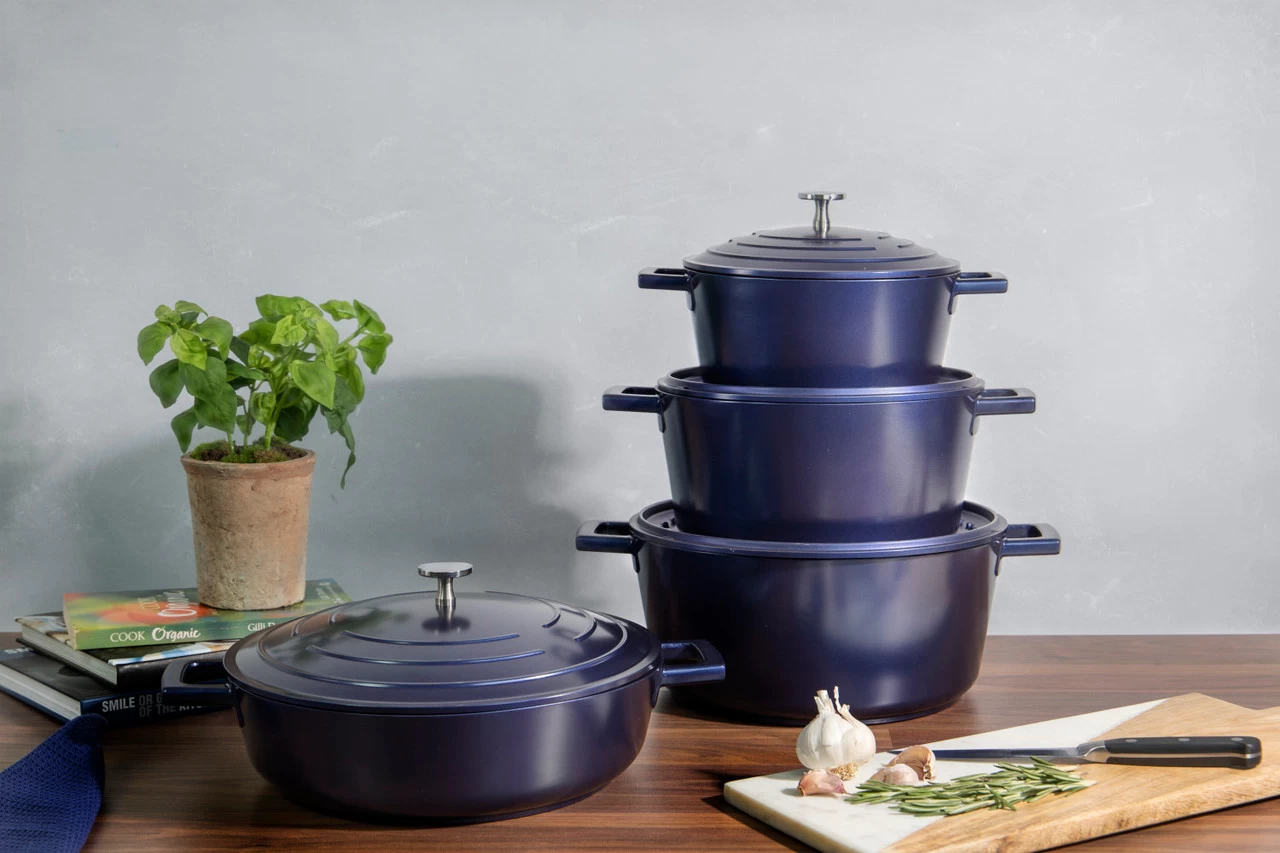 MasterClass Braadpan - Blauw - ø 20 Cm / 2.5 Liter - Standaard Anti-aanbaklaag 4 MasterClass Braadpan - Blauw - ø 20 Cm / 2.5 Liter - Standaard Anti-aanbaklaag - Afbeelding 2