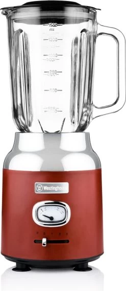 Westinghouse Retro Waterkoker + Broodrooster 4 Sleuven + Blender - Rood -Westmark Winkel 520x1200 4