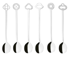 Sambonet Koffielepels Party Items Zilver 6 Stuks