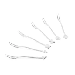 Sambonet Gebaksvorkjes Party Fashion Antique Zilver 6 Stuks -Westmark Winkel 52649C52 Sfeer