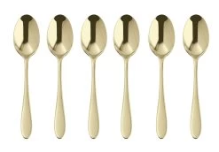 Sambonet Koffielepels Velvet Champagne 6 Stuks