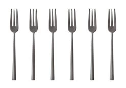 Sambonet Gebaksvorkjes Rock Zwart 6 Stuks