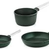 Westinghouse Pannenset Performance (Koekenpan ø 24 En 28 Cm + Steelpan ø 18 Cm) - Groen - Inductie En Alle Andere Warmtebronnen