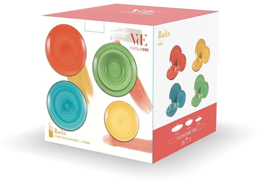 Villa D'Este Serviesset Baita Intensita Doppia - 12-delig / 4 Personen 10 Villa D'Este Serviesset Baita Intensita Doppia - 12-delig / 4 Personen - Afbeelding 8