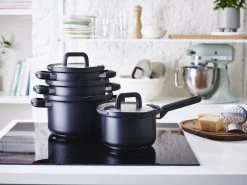 BK Pannenset Flow Cool - Zwart / RVS - 4 Delige Set 12 BK Pannenset Flow Cool - Zwart / RVS - 4 Delige Set -Westmark Winkel 6d8e27413cccc5ae599280d6252f42abac4bc45d BK Flow cool Bl 4 8 pc Set