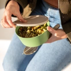 Koziol Vershoudbakje / Kom Met Deksel Connect Groen 16 X 16 X 7 Cm / 890 Ml -Westmark Winkel 7271 connect bowl 703 3 os