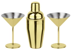 Paderno Cocktailset Paderno Martini - Goud - 3 Delige Set