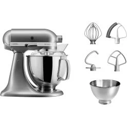 KitchenAid Keukenmachine Artisan - Kantelbare Kop - Contour Zilver - 4.8 Liter - 5KSM175PSECU -Westmark Winkel 8597015011105B15D
