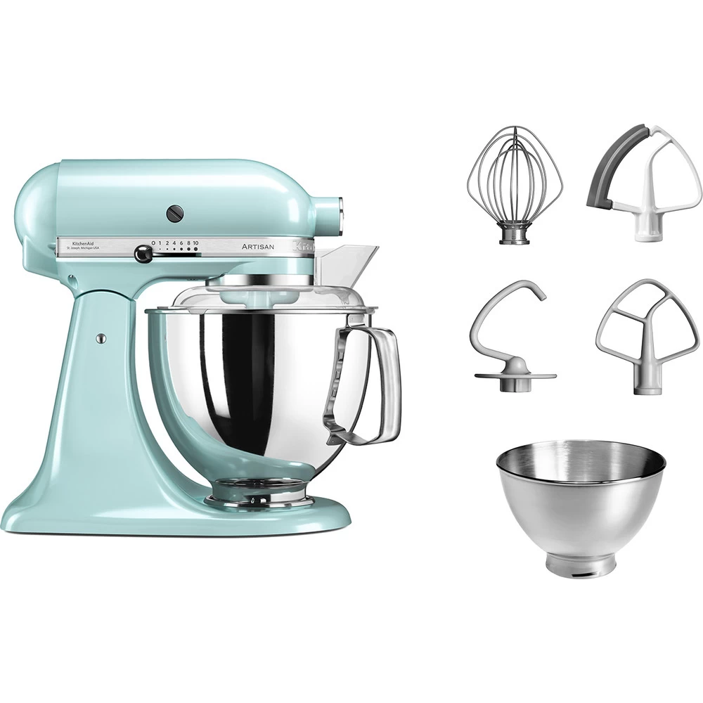 KitchenAid Keukenmachine Artisan - Kantelbare Kop - Ijsblauw - 4.8 Liter - 5KSM175PSEIC 4 KitchenAid Keukenmachine Artisan - Kantelbare Kop - Ijsblauw - 4.8 Liter - 5KSM175PSEIC - Afbeelding 2