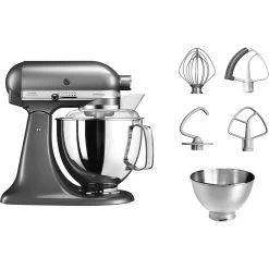 KitchenAid Keukenmachine Artisan - Kantelbare Kop - Tingrijs - 4.8 Liter - 5KSM175PSEMS 7 KitchenAid Keukenmachine Artisan - Kantelbare Kop - Tingrijs - 4.8 Liter - 5KSM175PSEMS -Westmark Winkel 8597015014005B15D 1