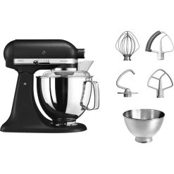 KitchenAid Keukenmachine Artisan - Kantelbare Kop - Vulkaanzwart - 4.8 Liter - 5KSM175PSEBK -Westmark Winkel 8597015014605B15D