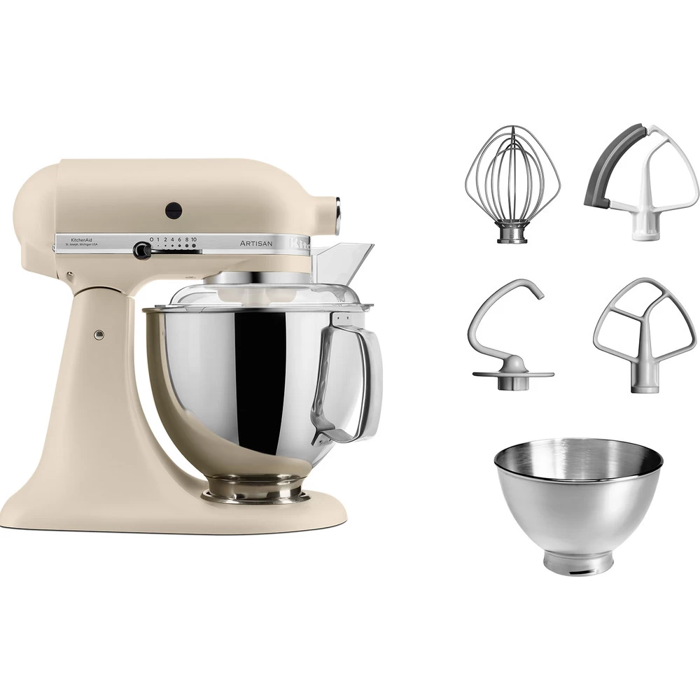 KitchenAid Keukenmachine Artisan - Kantelbare Kop - Fresh Linen - 4.8 Liter - 5KSM175PSEFL 4 KitchenAid Keukenmachine Artisan - Kantelbare Kop - Fresh Linen - 4.8 Liter - 5KSM175PSEFL - Afbeelding 2