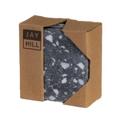 Jay Hill Onderzetters Terrazzo - Grijs - 10 X 10 Cm - 4 Stuks -Westmark Winkel 8720364453169 2