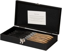 Jay Hill Steakmessen Laguiole - Raw Black - Olijfhout - 6 Stuks -Westmark Winkel 8720364453459 3