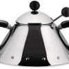 Alessi Suikerpot - Met Lepel - 9097 B - Zwart - 200 Ml - Door Micheal Graves