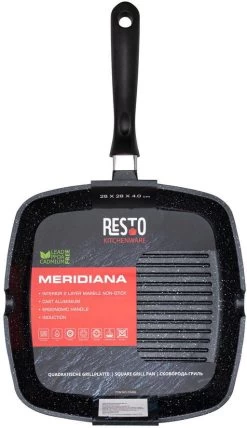 Resto Kitchenware Grillpan Meridiana - 28 X 28 Cm - Standaard Anti-aanbaklaag 14 Resto Kitchenware Grillpan Meridiana - 28 X 28 Cm - Standaard Anti-aanbaklaag -Westmark Winkel 93406.4260403579664.ver03