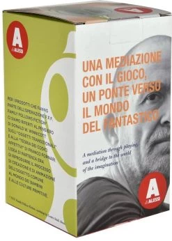 Alessi Suikerpot Gino Zucchino - AGV02 R - Rood - Door Guido Venturini -Westmark Winkel AGV02 R verpakking 2