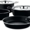 Alessi Pannenset Pots&Pans - AJM100S6 A - Zwart - 4 Delige Set - Door Jasper Morrison -Westmark Winkel AJM100S6 A 01