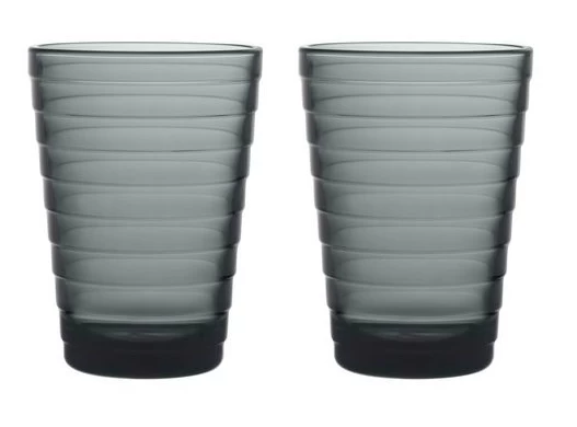 Iittala Glas Aino Aalto - Donkergrijs - 330 Ml - 2 Stuks 3 Iittala Glas Aino Aalto - Donkergrijs - 330 Ml - 2 Stuks