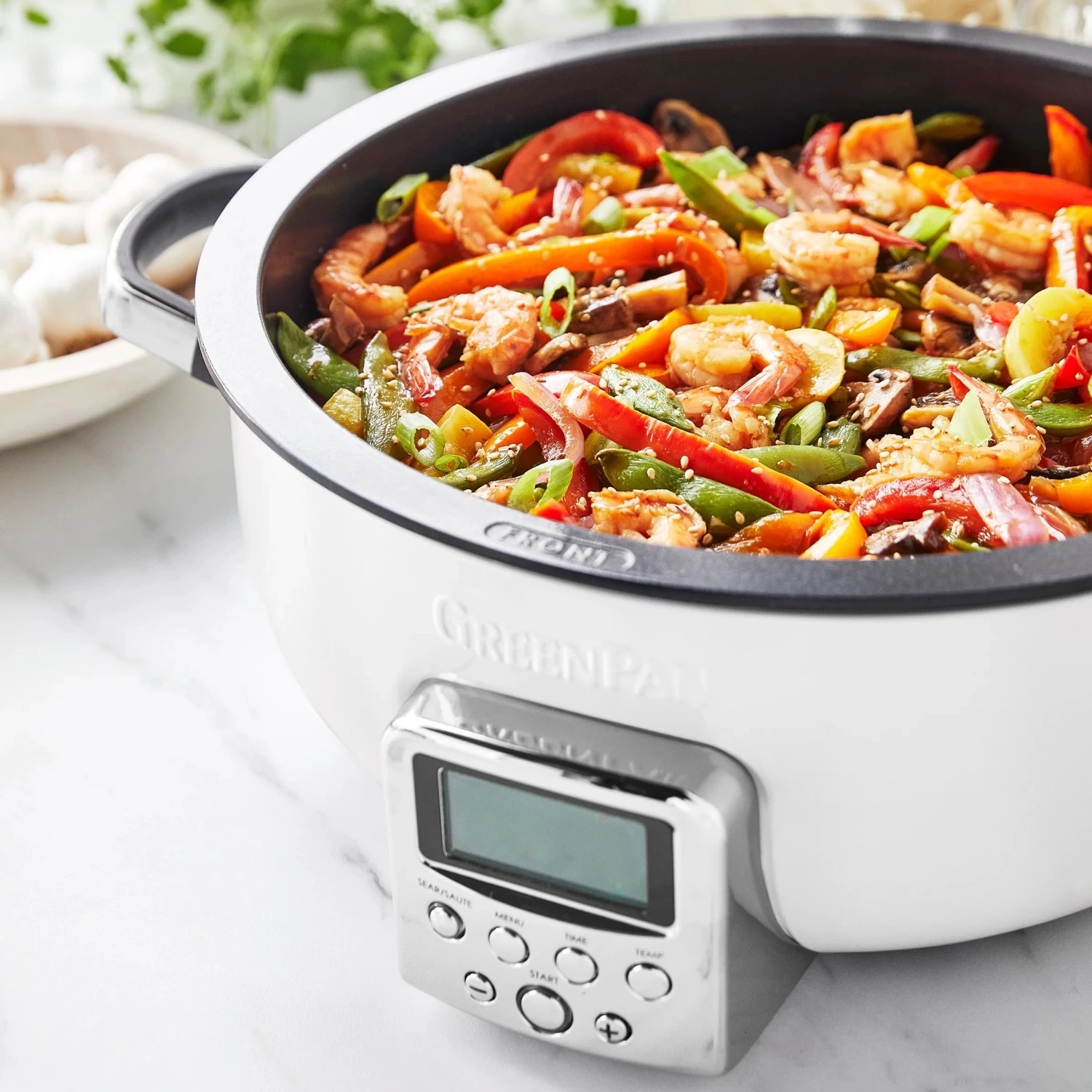 GreenPan Omnicooker - 5.7 Liter - Cream - Keramische Anti-baklaag 6 GreenPan Omnicooker - 5.7 Liter - Cream - Keramische Anti-baklaag - Afbeelding 4