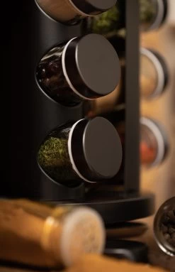 Blackwell Kruidenrek / Kruidencarrousel - Inclusief 12 Kruidenpotjes - Zwart -Westmark Winkel COOK4402