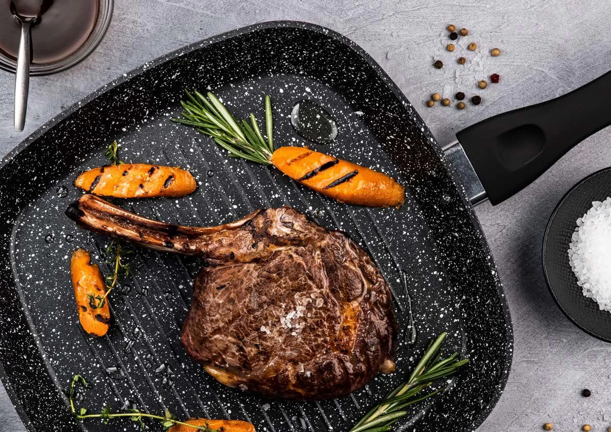 Westinghouse Grillpan Marble - 28 X 28 Cm - Standaard Anti-aanbaklaag 4 Westinghouse Grillpan Marble - 28 X 28 Cm - Standaard Anti-aanbaklaag - Afbeelding 2