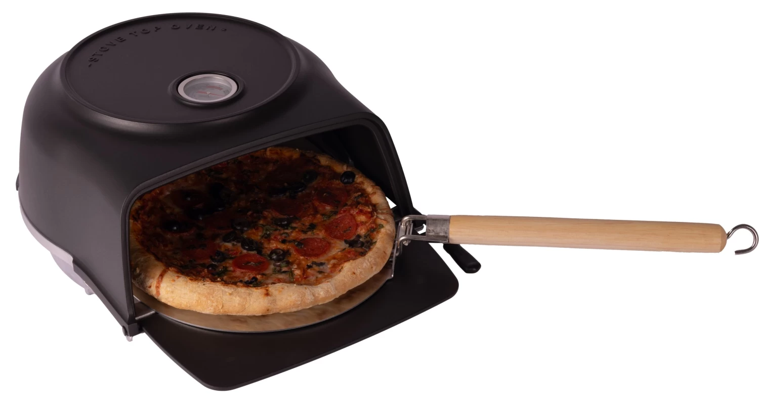Fernus & Friends Pizza Oven - Voor Fornuis - Black Matted - Voor ø 26 Cm Pizza's 3 Fernus & Friends Pizza Oven - Voor Fornuis - Black Matted - Voor ø 26 Cm Pizza's