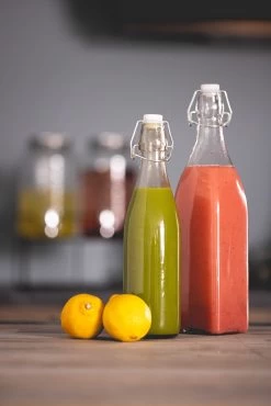 Sareva Beugelfles / Weckfles - Rond - 1 Liter 7 Sareva Beugelfles / Weckfles - Rond - 1 Liter -Westmark Winkel Fles rond vierkant 1 1