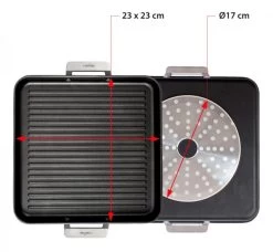 Valira Grillpan Aire Met Handgrepen - 23 X 23 Cm - Standaard Anti-aanbaklaag -Westmark Winkel GrillpanMetHandvaten23x23cm.jpg2